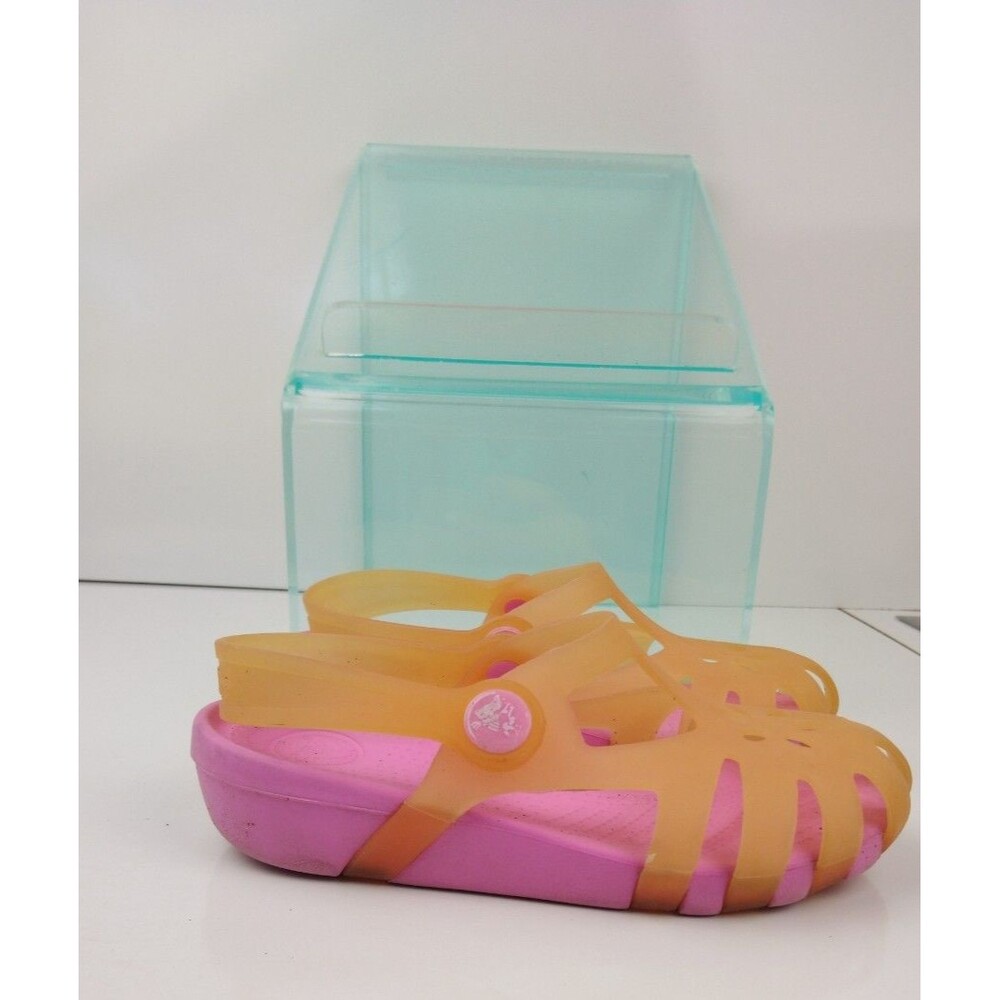 Crocs Chameleon Shirley Girls Sandals Pink Orange Girls Size 11 - Picture 4 of 8